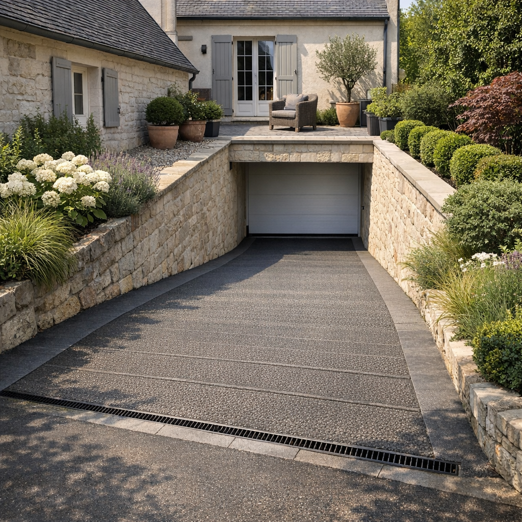Comment réussir l’aménagement d’une Descente de garage en pente raide