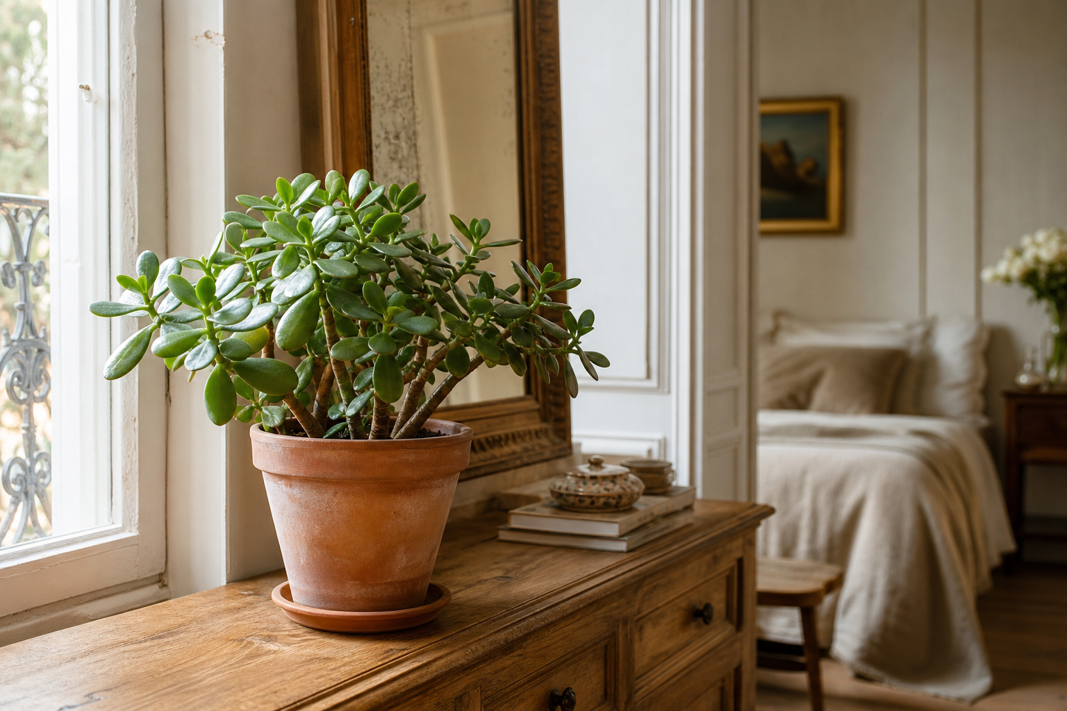 Un arbre de jade peut-il trouver sa place dans une chambre ?