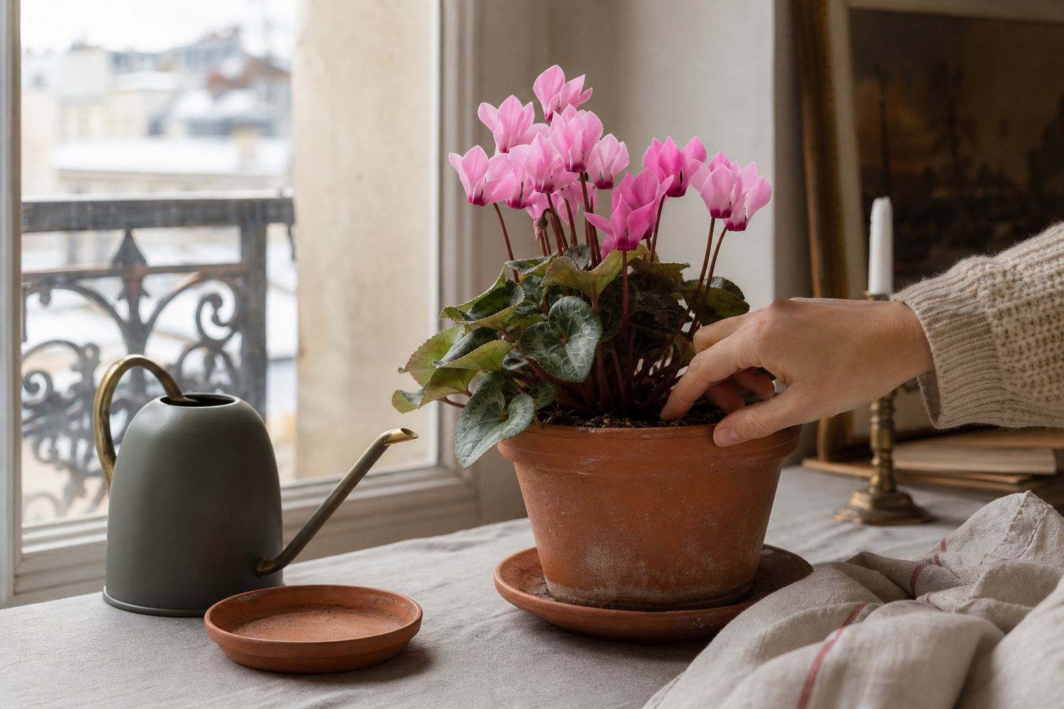 L’arrosage du Cyclamen pour garder des fleurs bien droites