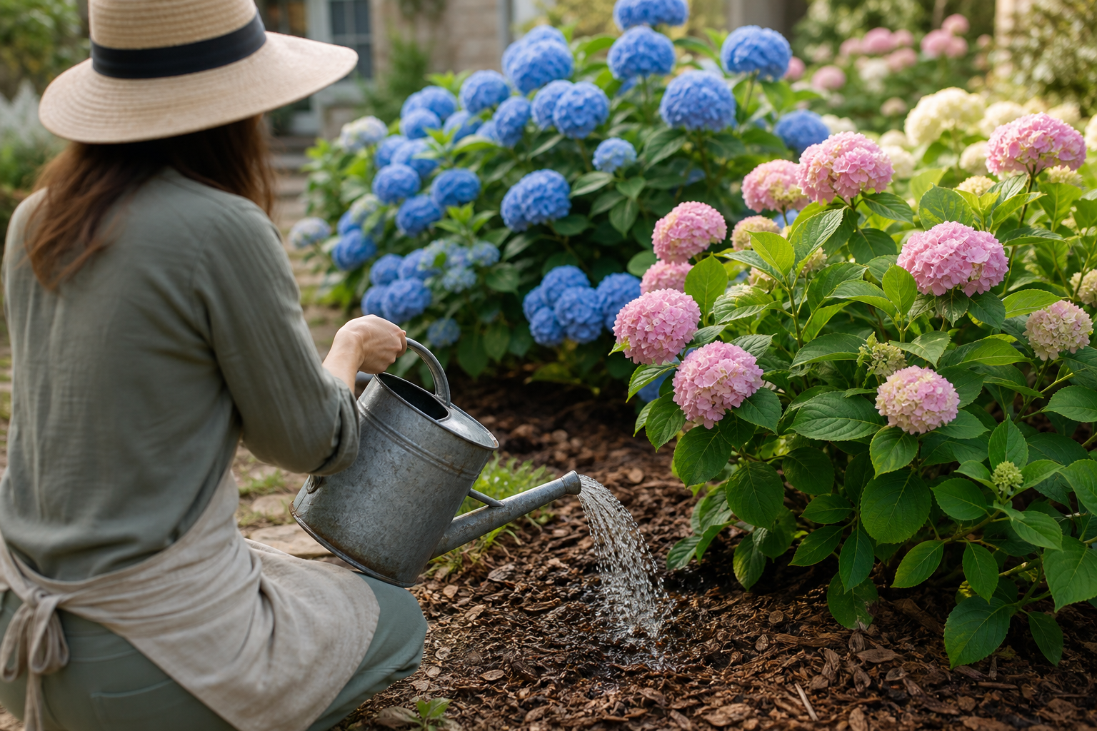 L’arrosage des hortensias se règle en regardant la terre