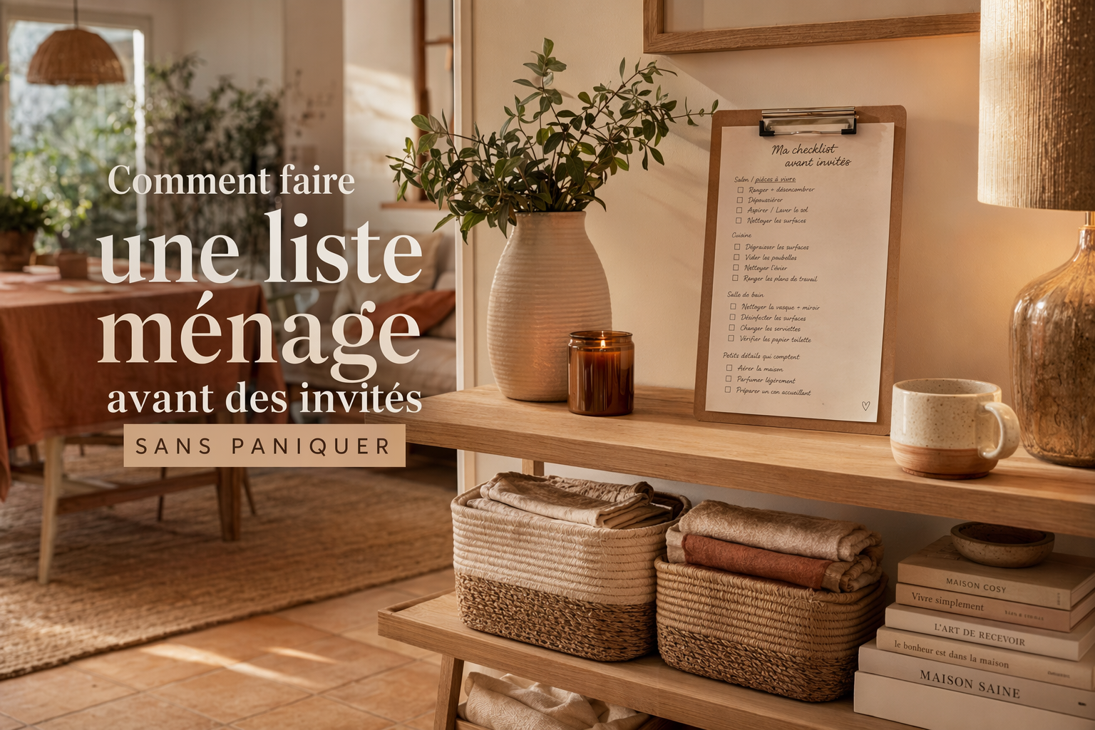 Comment faire une liste ménage avant des invités sans paniquer