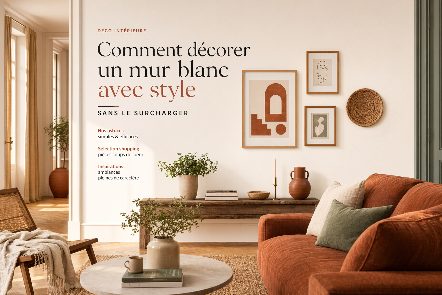 Comment décorer un mur blanc avec style sans le surcharger