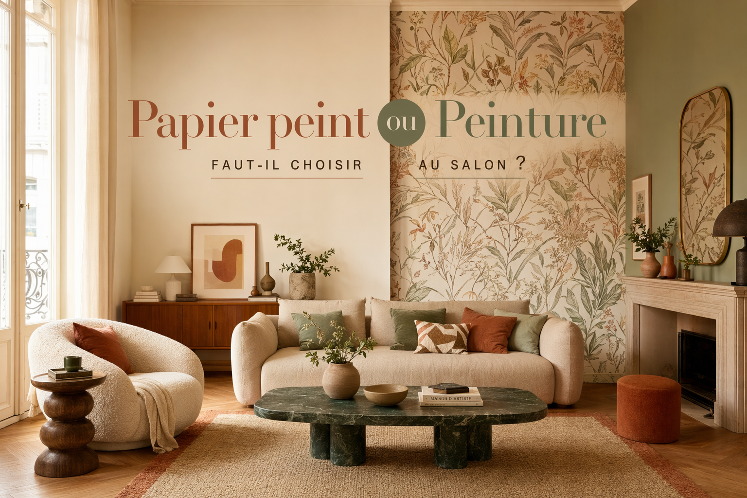 Faut-il choisir le papier peint ou la peinture au salon ?