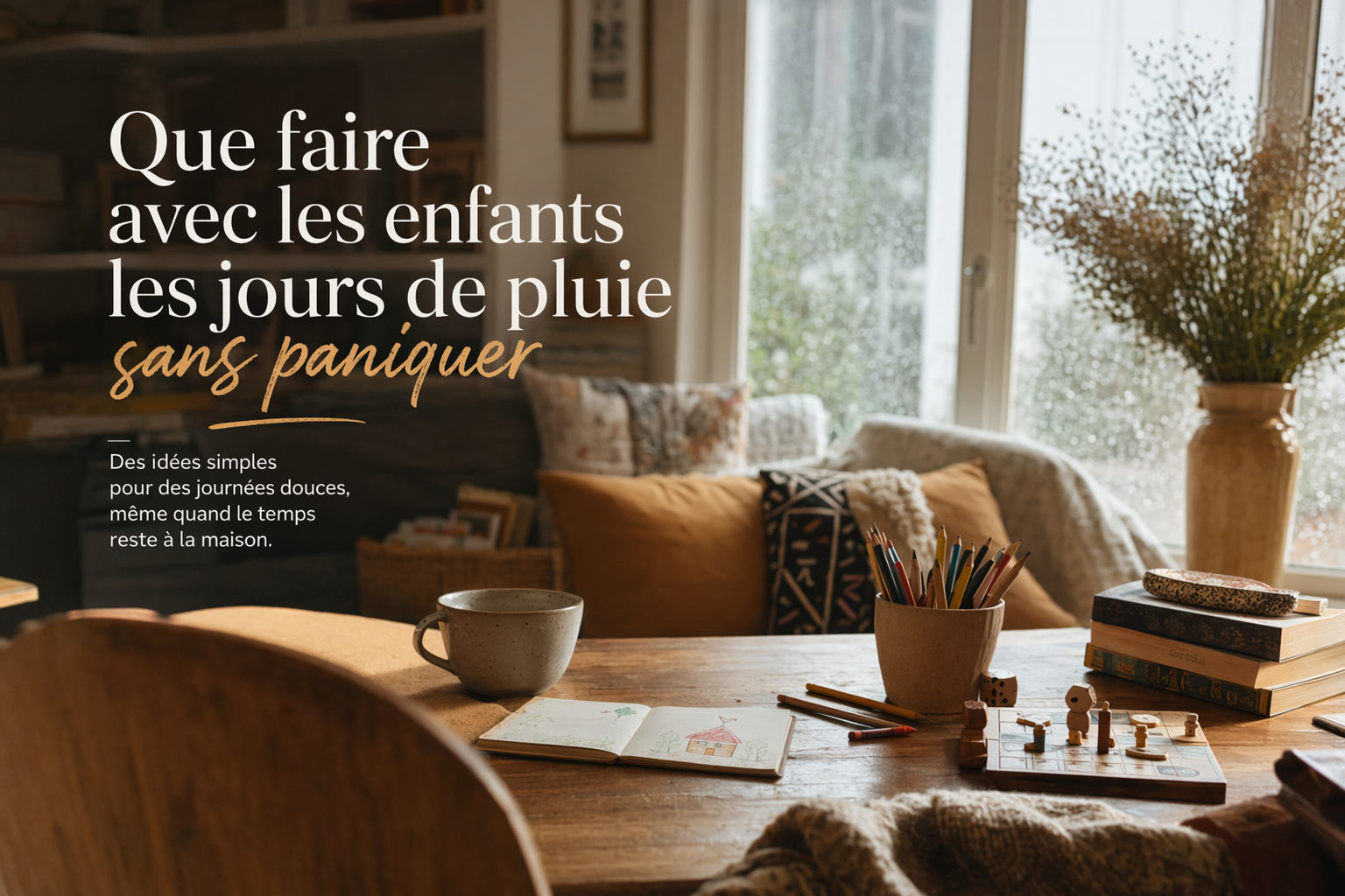 Que faire avec les enfants les jours de pluie sans paniquer
