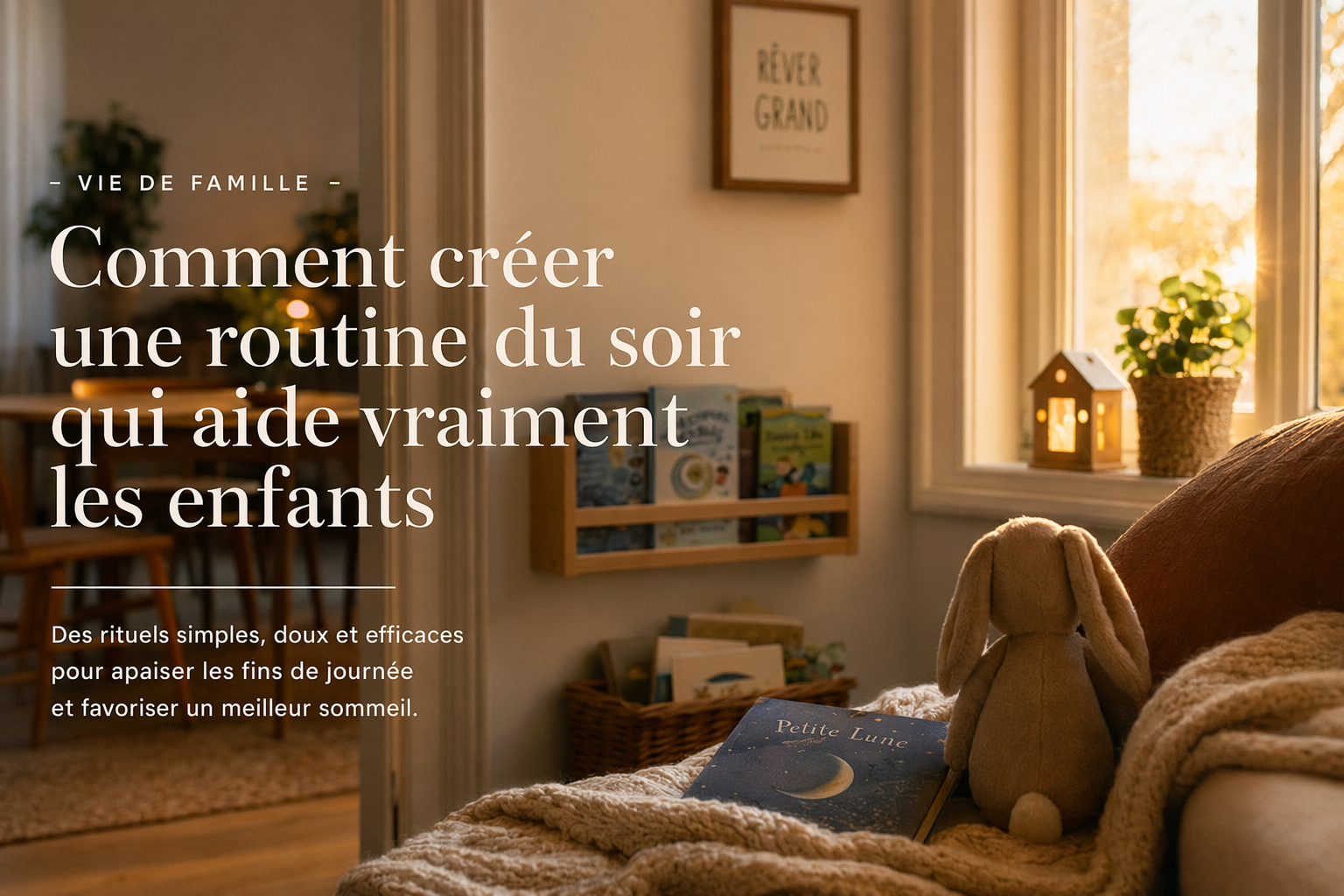 Comment créer une routine du soir qui aide vraiment les enfants