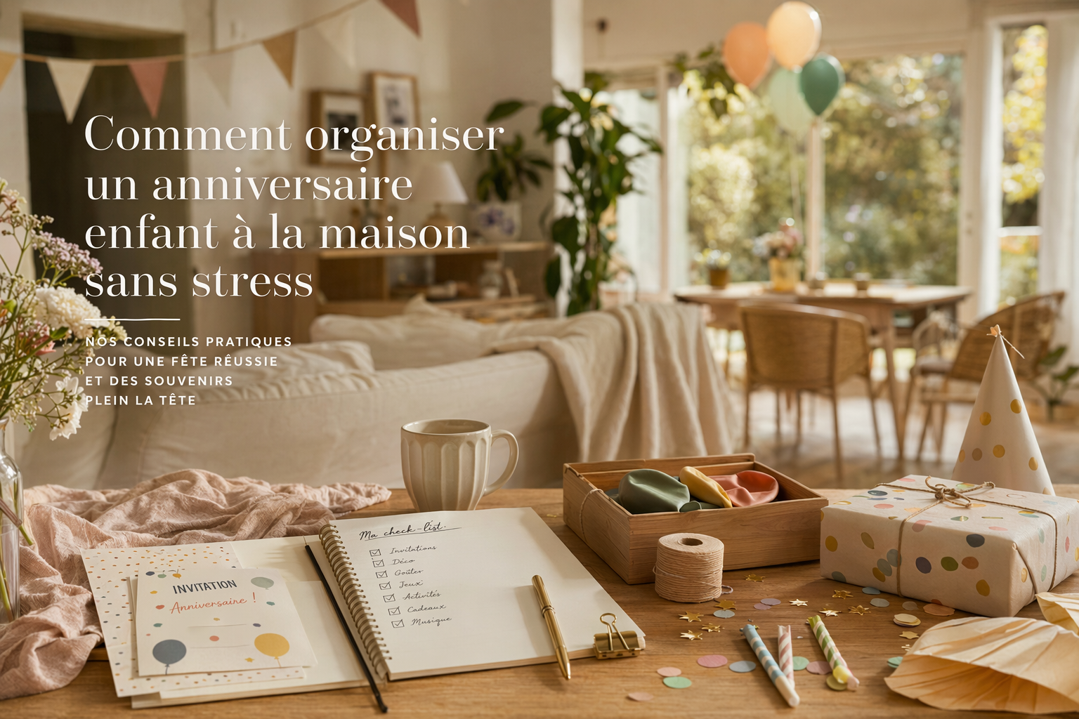 Comment organiser un anniversaire enfant à la maison sans stress