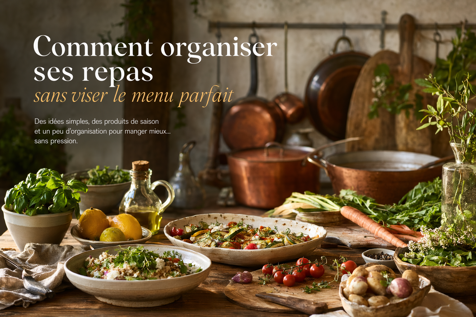 Comment organiser ses repas sans viser le menu parfait