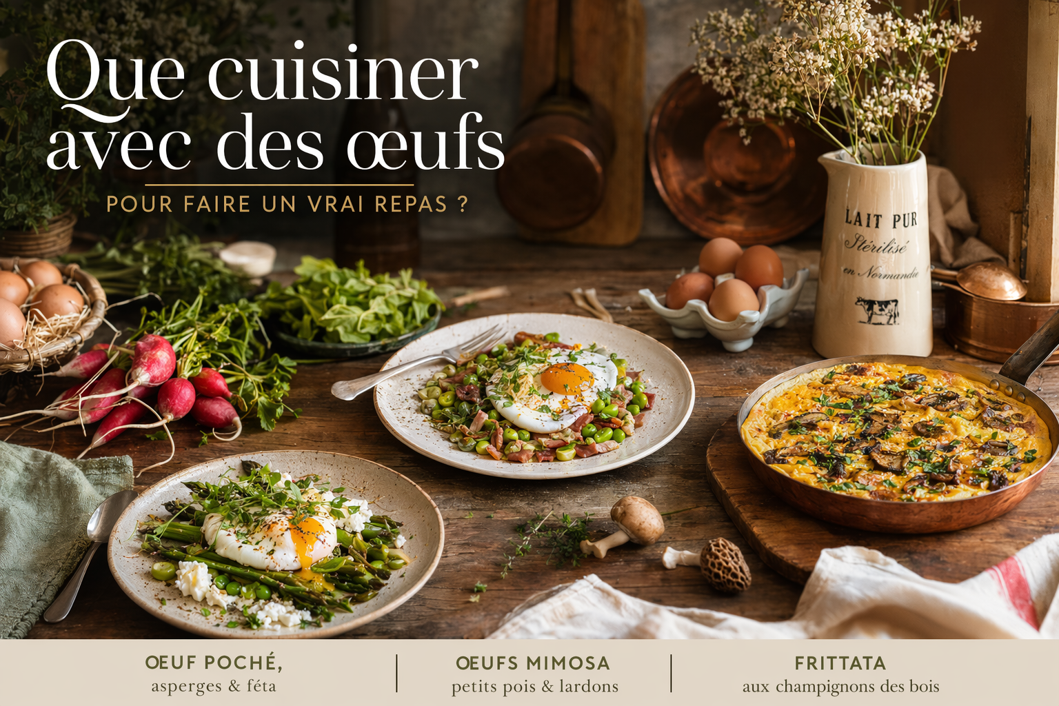 Que cuisiner avec des œufs pour faire un vrai repas ?