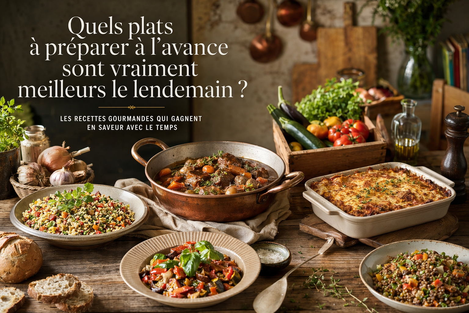 Quels plats à préparer à l’avance sont vraiment meilleurs le lendemain ?