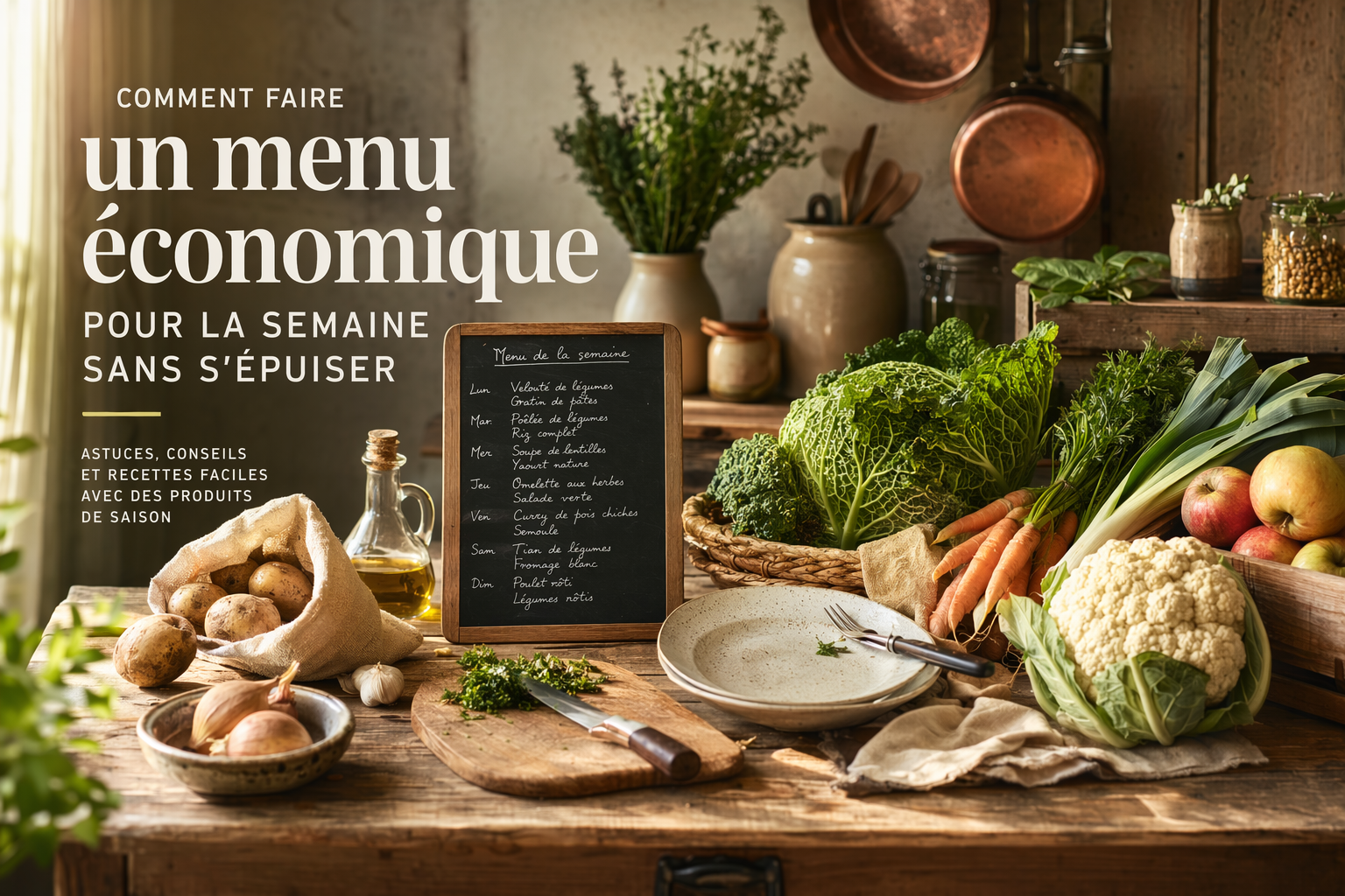 Comment faire un menu économique pour la semaine sans s’épuiser