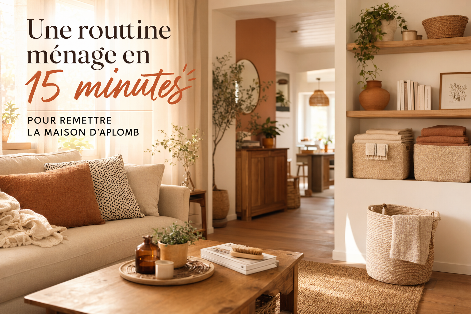 Une routine ménage en 15 minutes pour remettre la maison d’aplomb
