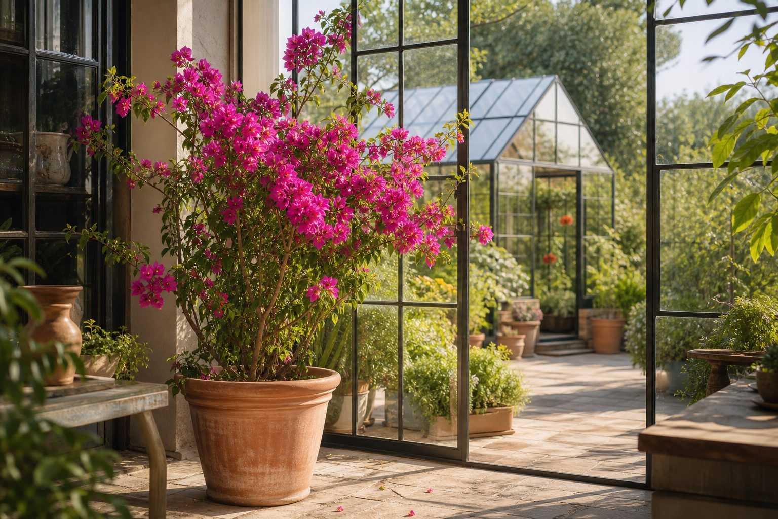 Intérieur, serre ou terrasse : où installer le bougainvillier selon la saison ?