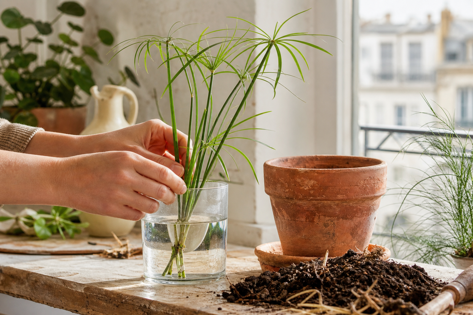 Faire une bouture de papyrus pour multiplier sa plante