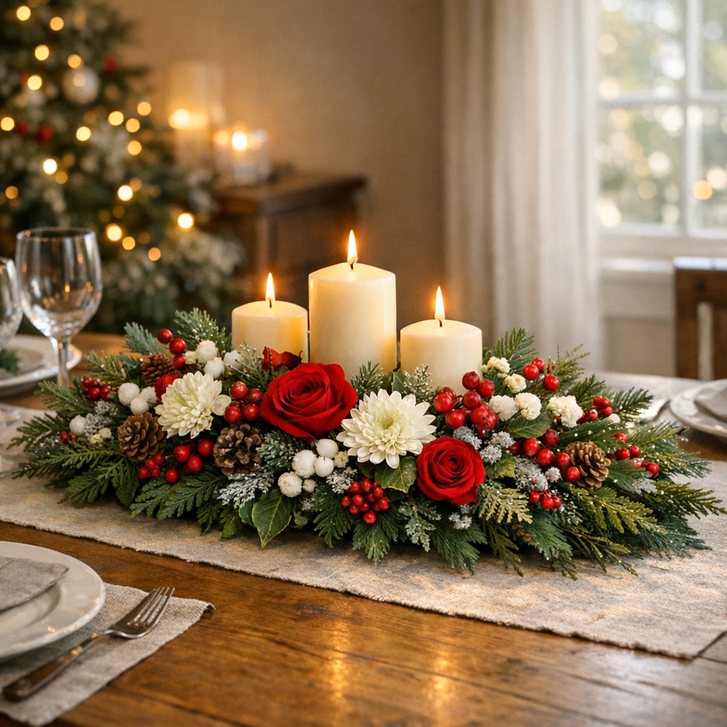 Le Centre de Table de Noël du Fleuriste : styles et budget