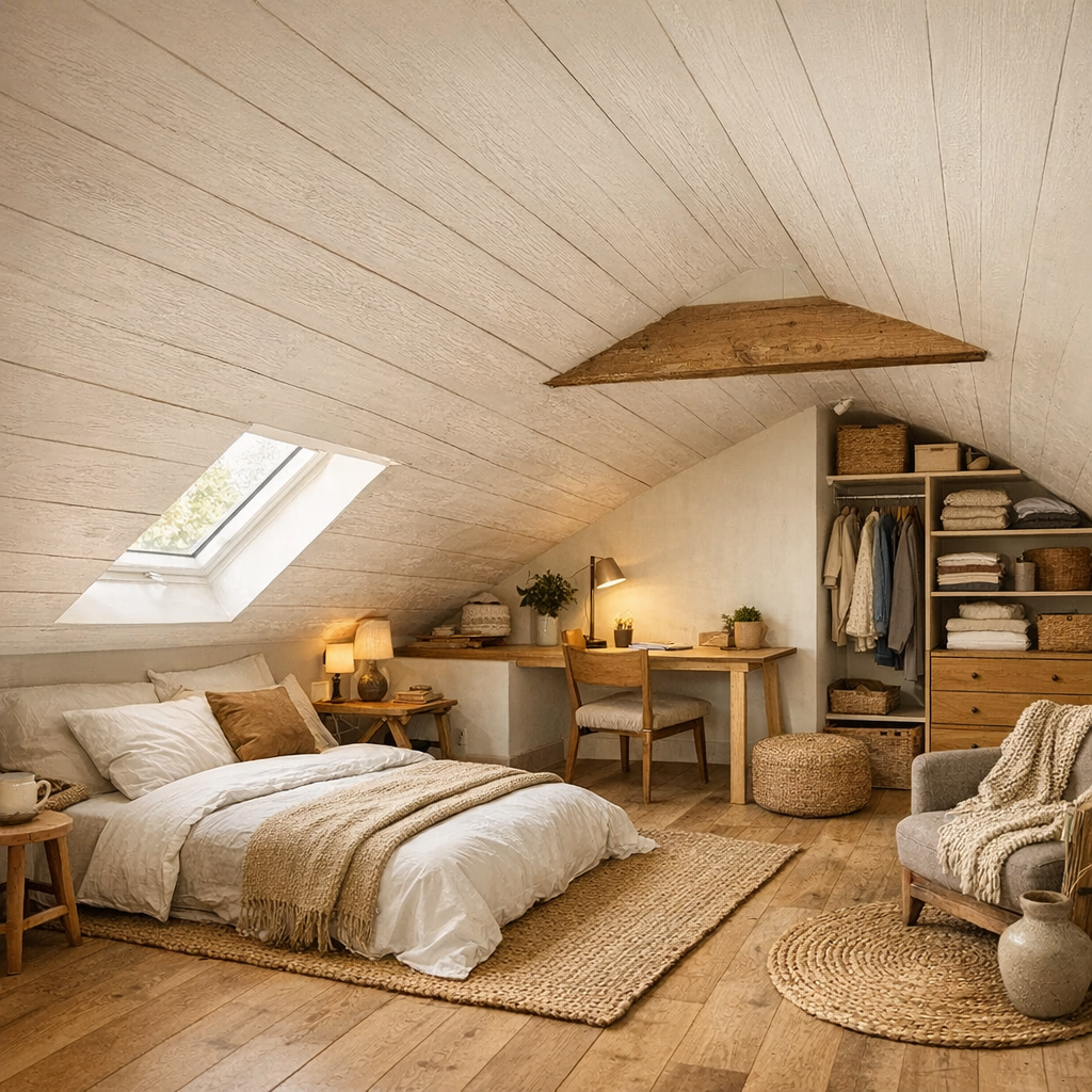 L’aménagement idéal d’une chambre fonctionnelle sous combles : zoner selon la hauteur utile