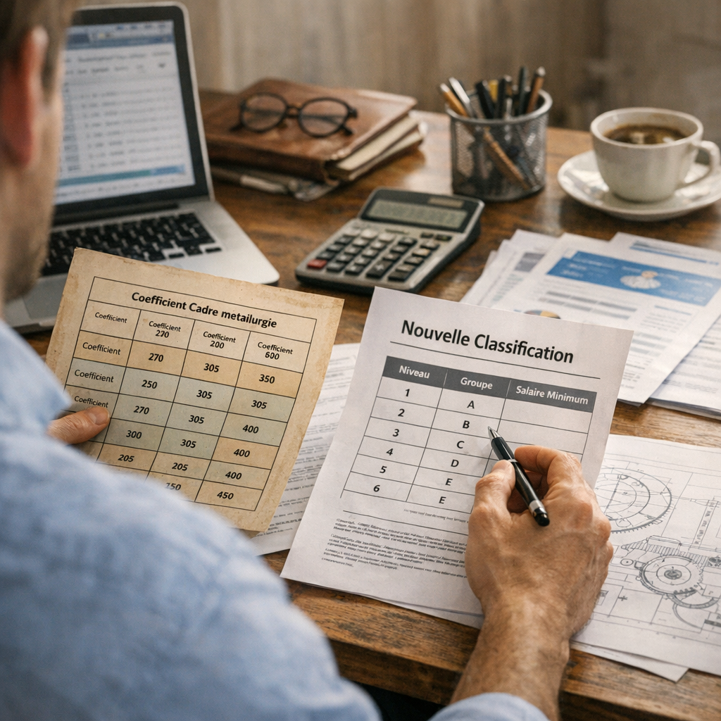 Comment retrouver l’équivalent de mon ancien coefficient cadre dans la nouvelle classification métallurgie sans me tromp