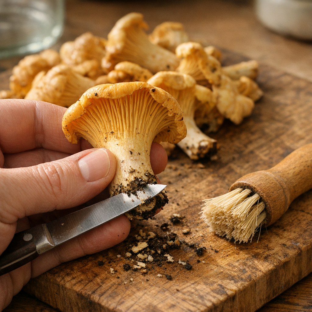 Comment nettoyer les girolles sans étaler la terre partout