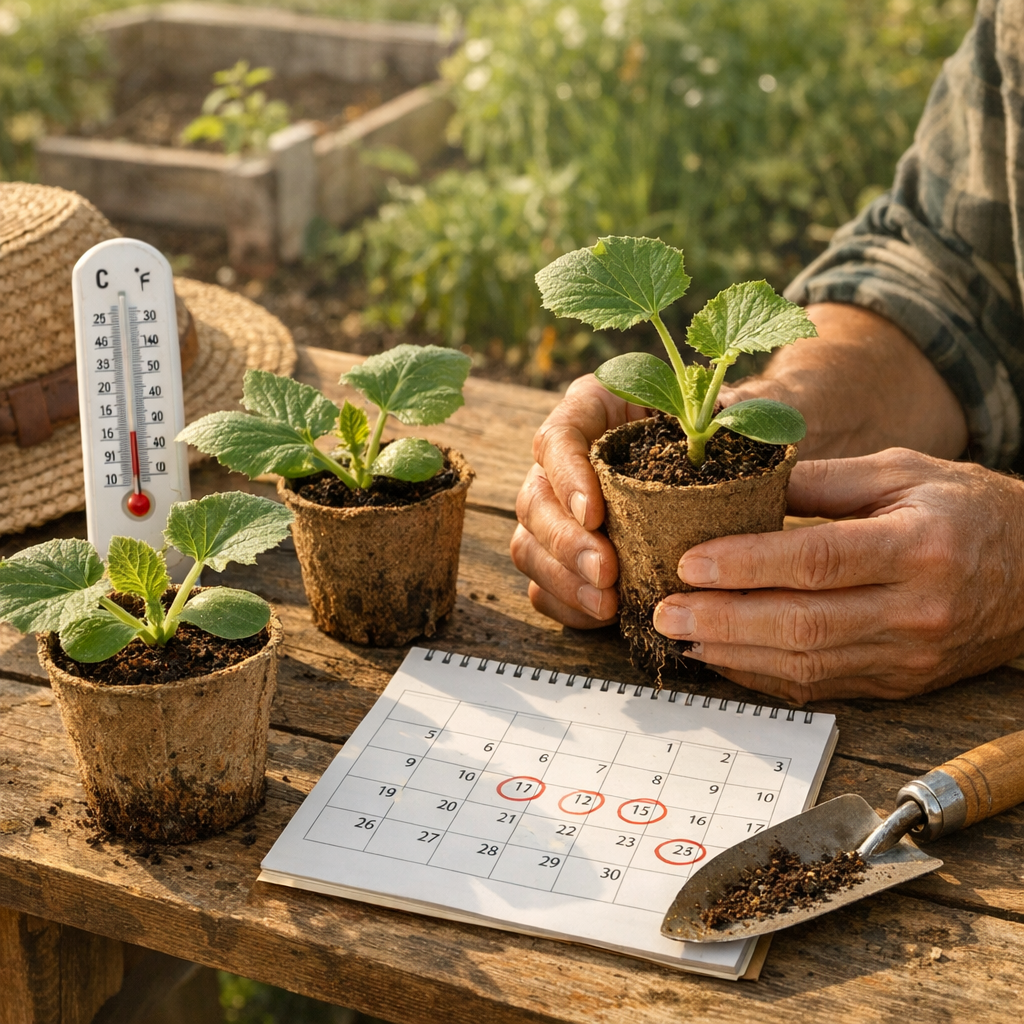 Le bon protocole pour décider quand repiquer vos courgettes
