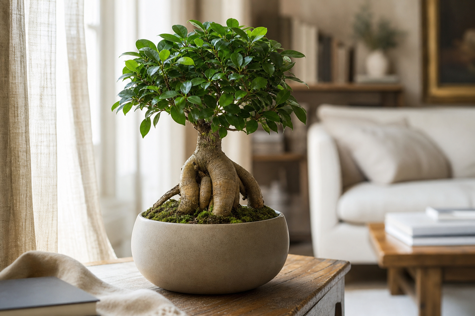L’entretien du ficus ginseng commence par l’observation