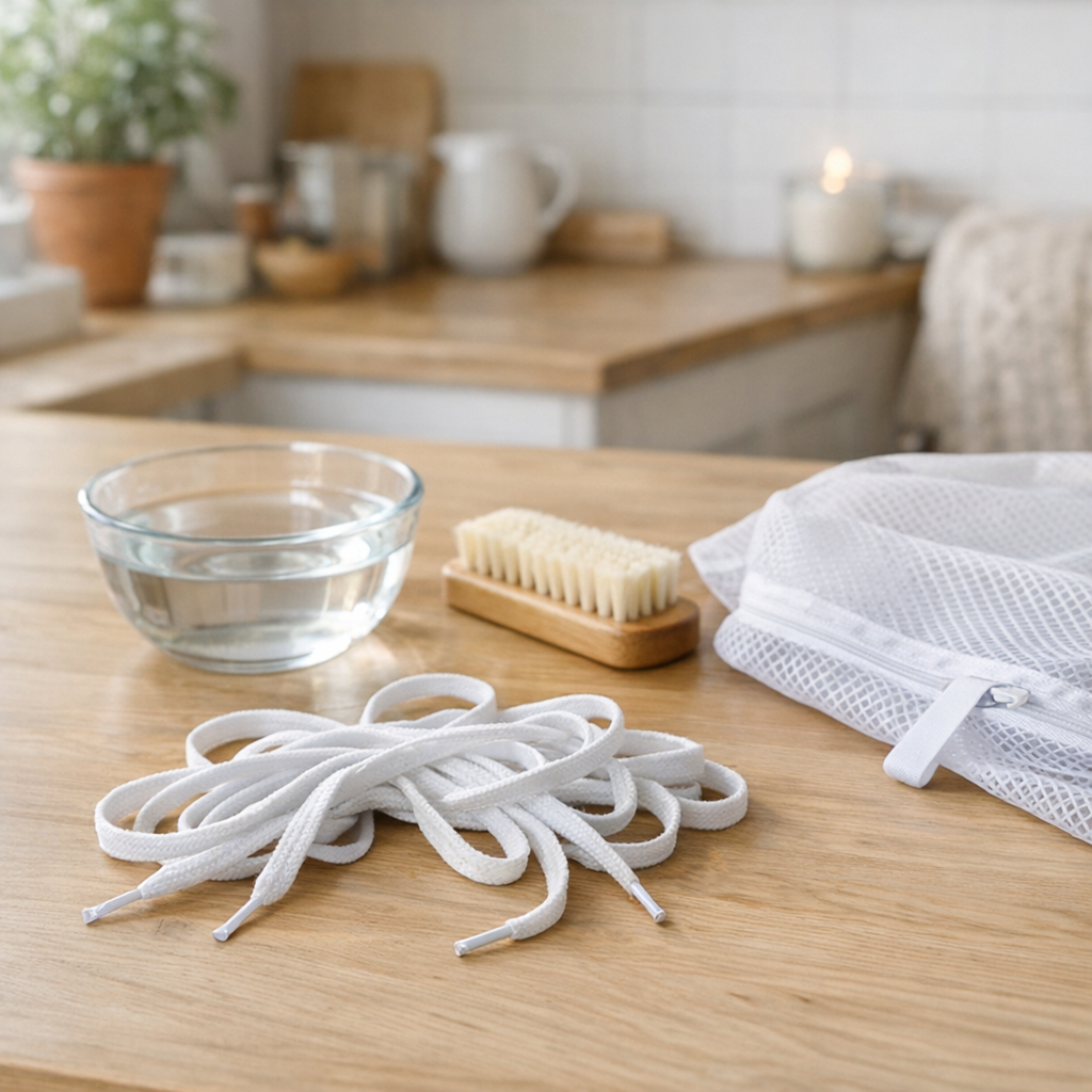 Comment nettoyer des lacets blancs sans perdre du temps