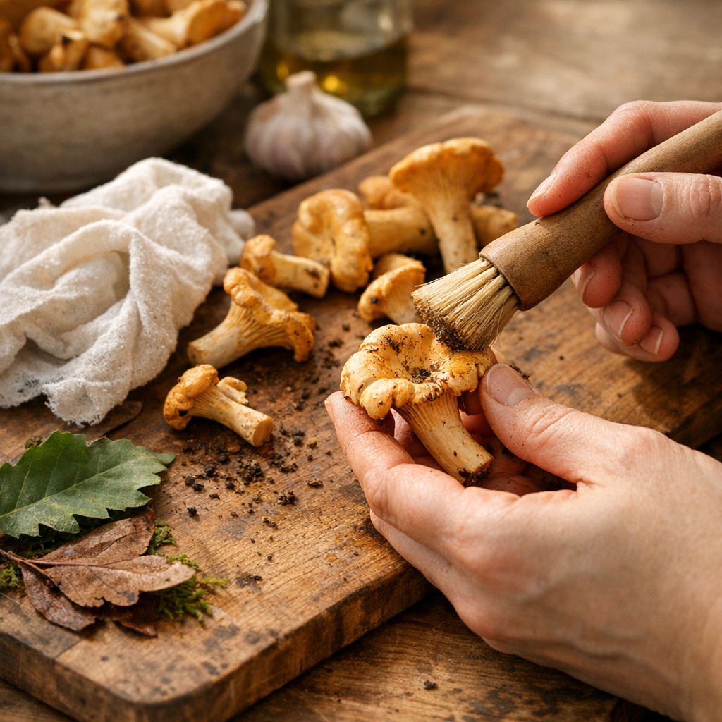 Comment nettoyer les Chanterelles sans les abîmer