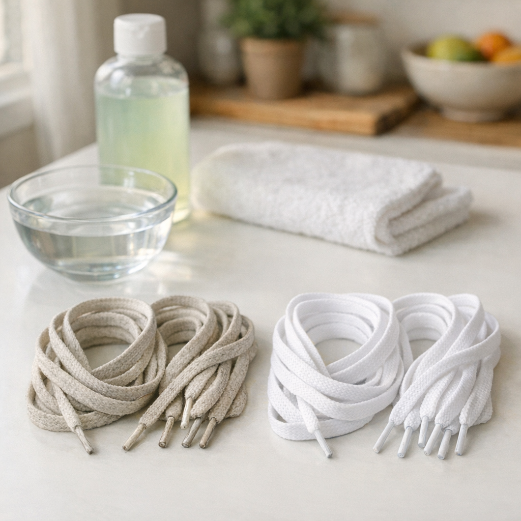 Comment nettoyer des lacets blancs sans les abîmer