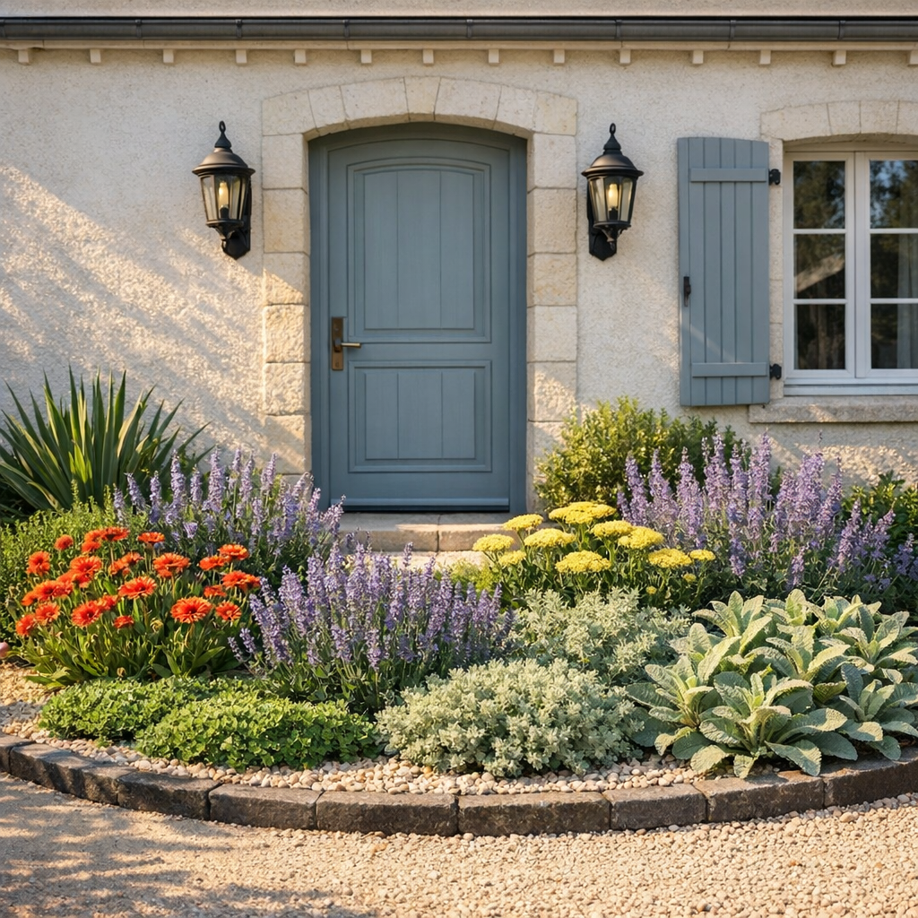 Comment créer un parterre devant maison sans entretien