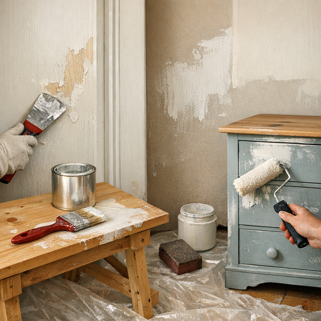 Cas particuliers&nbsp;: glycéro, bois, placo et meuble déjà peint