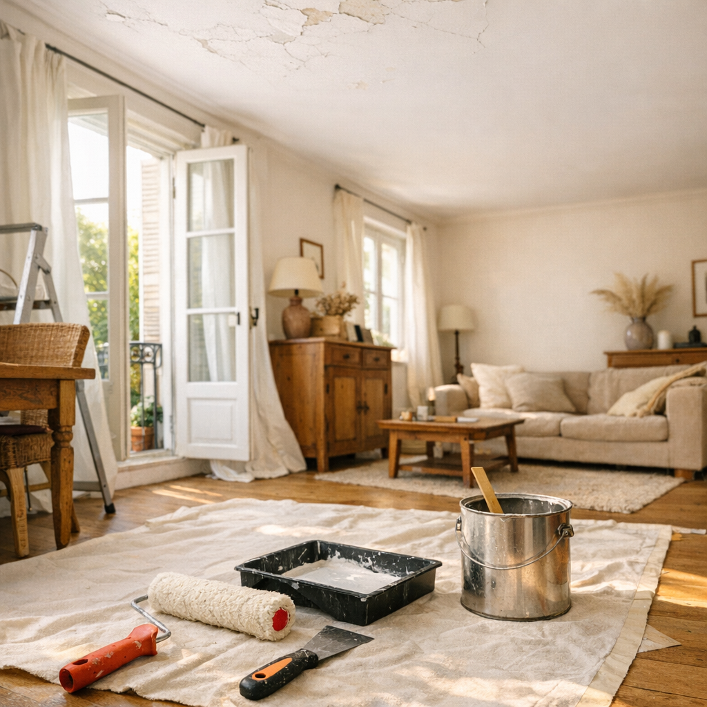 Pourquoi la Peinture du plafond craquelle-t-elle ?