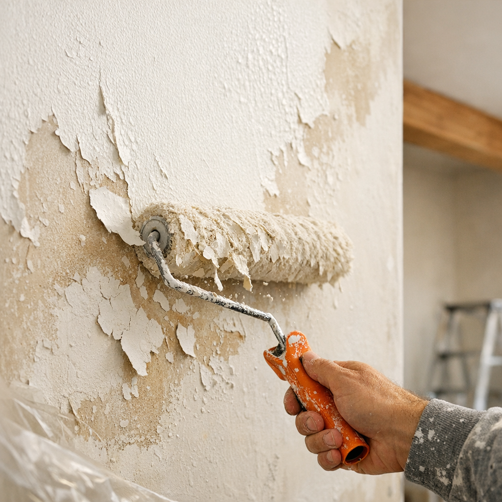 Cloques, plafond, enduit, placo ou bois&nbsp;: les cas où la peinture accroche mal
