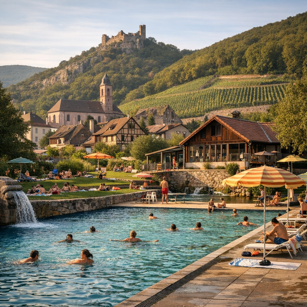 Piscine Carola : une piscine extérieure à part, avec une histoire locale très différente