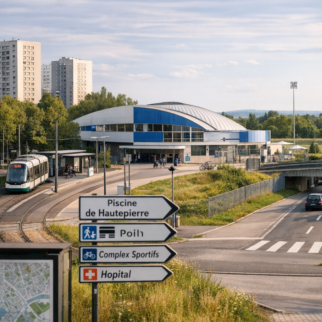 Coordonnées, accès et contexte local à Hautepierre