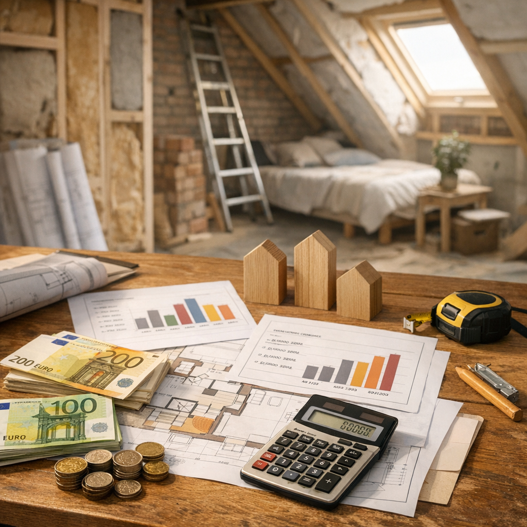 Prévoir le budget d’un plan amenagement comble&nbsp;: fourchettes 2026