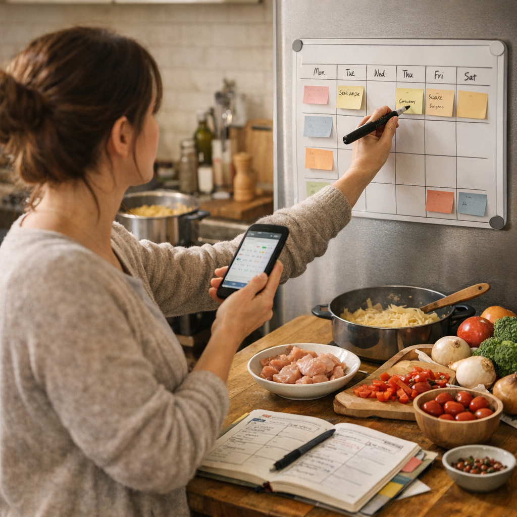 Comment construire un planning repas familial qui tienne même quand les horaires changent au dernier moment et que toute