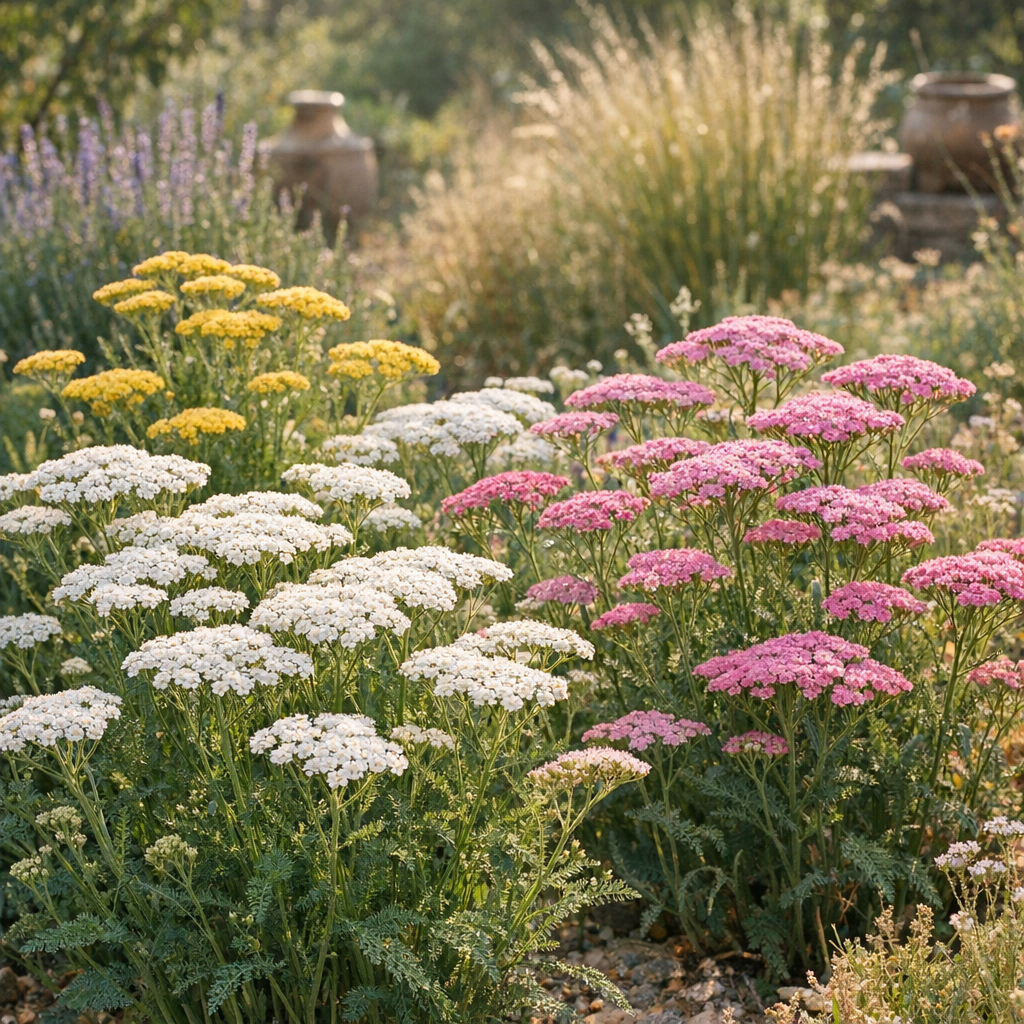 La plante achillée aime les jardins simples et ensoleillés