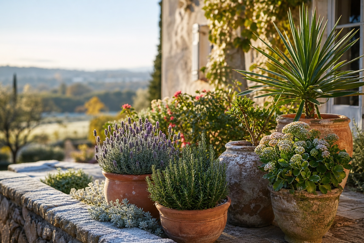 Quelles plantes en pot résistent au gel et au plein soleil ?