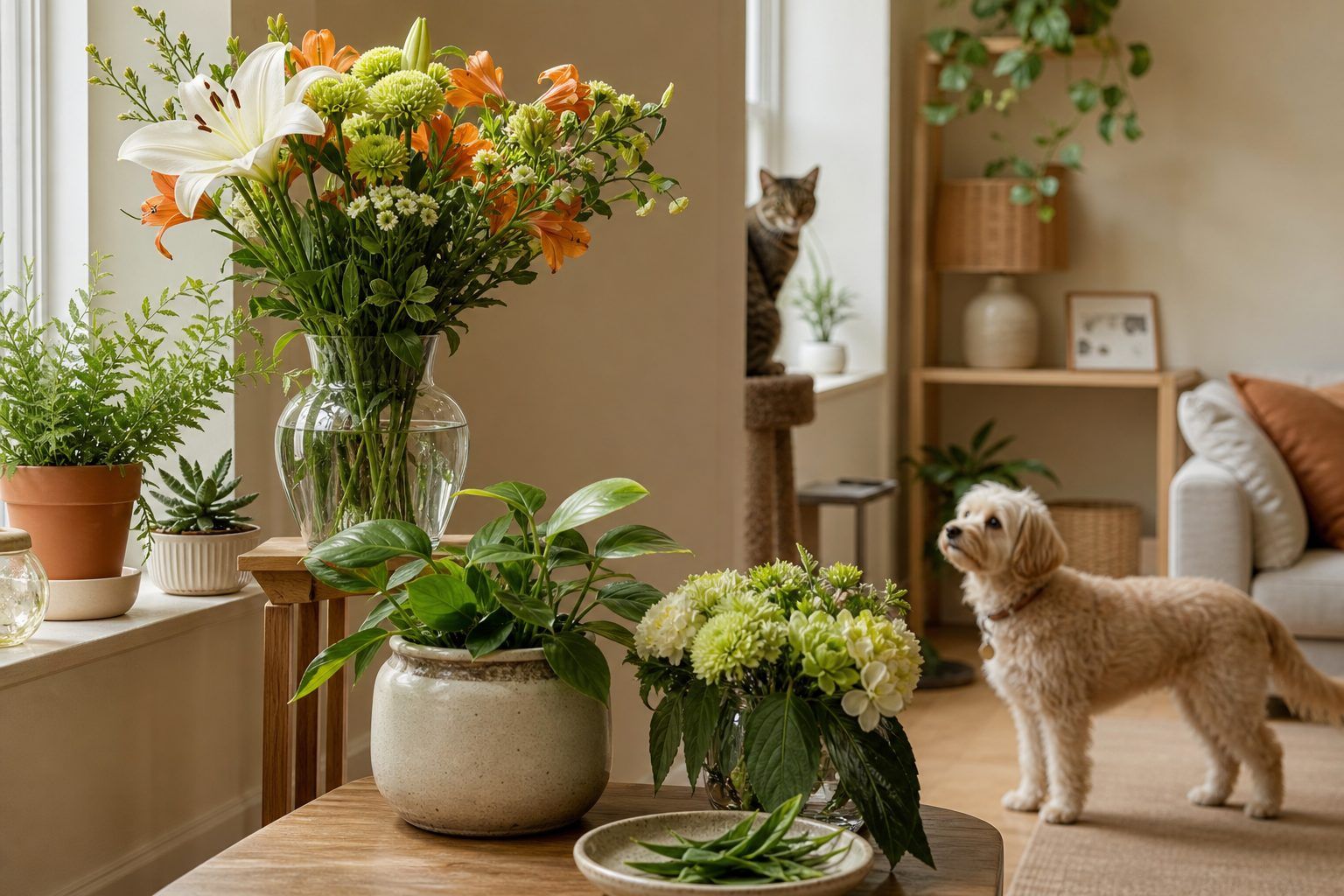 Bouquets, plantes d’intérieur et animaux&nbsp; : ce que vous pouvez sécuriser à la maison