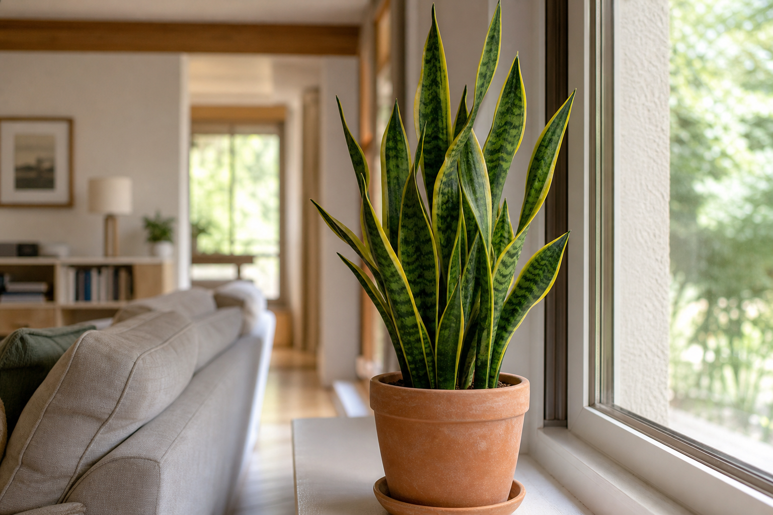 La plante serpent s’invite facilement dans la maison