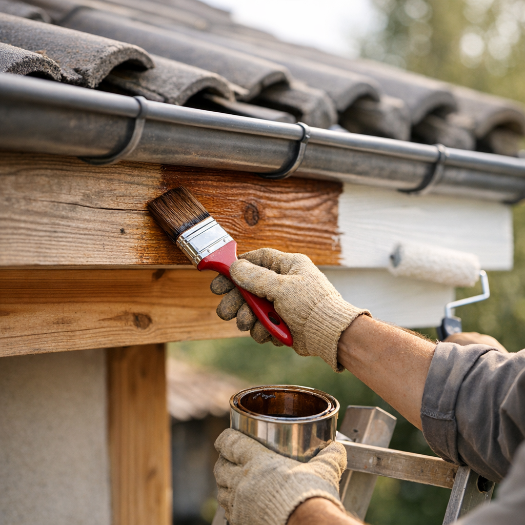Produit hydrofuge, lasure ou peinture&nbsp;: que choisir pour protéger l’avant-toit&nbsp;?