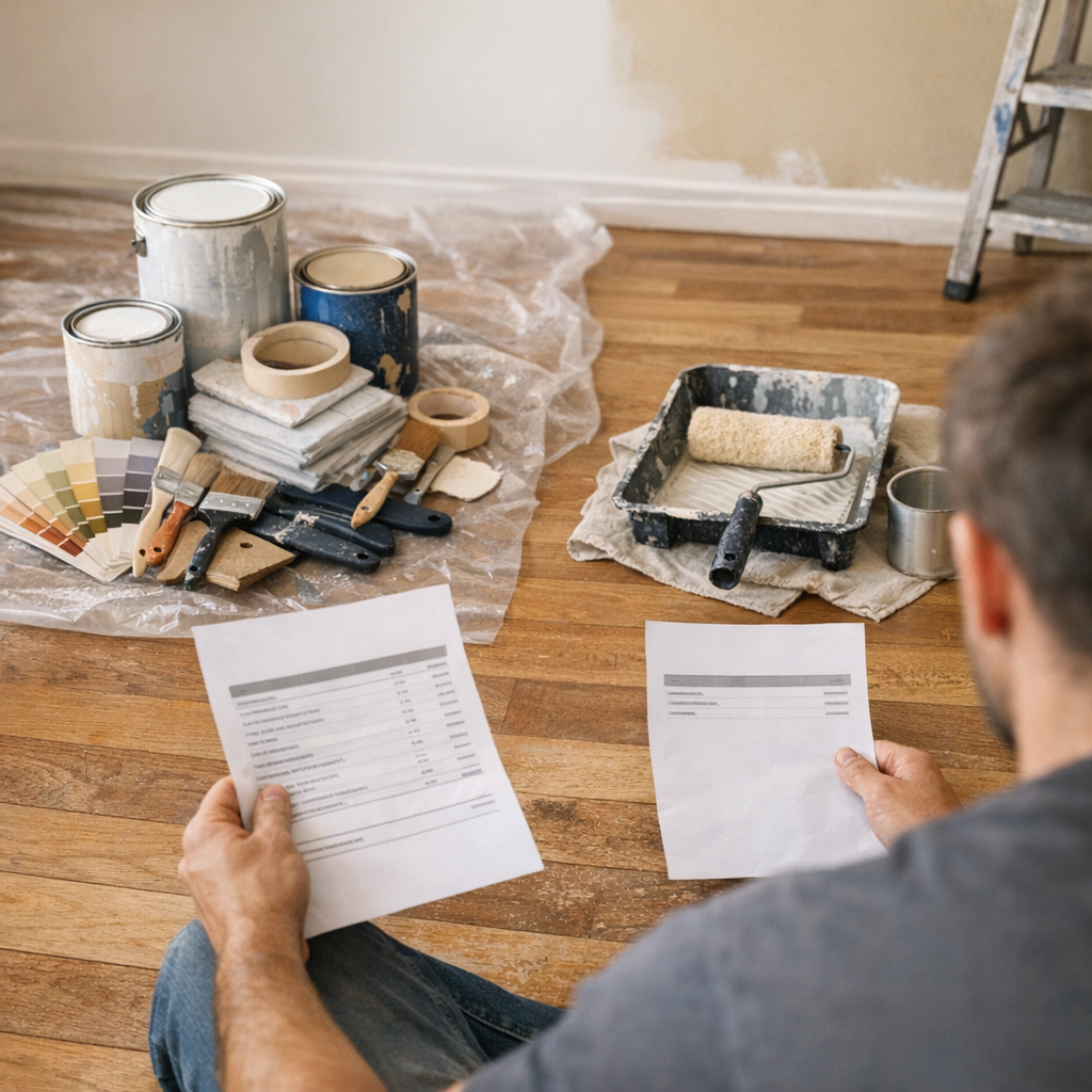 Peinture avec ou sans fourniture&nbsp;: que compare-t-on vraiment&nbsp;?