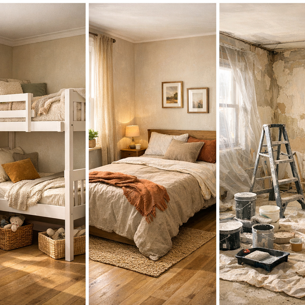 Exemples de budget&nbsp;: deux couches, petite chambre et chantier de 25&nbsp;m²