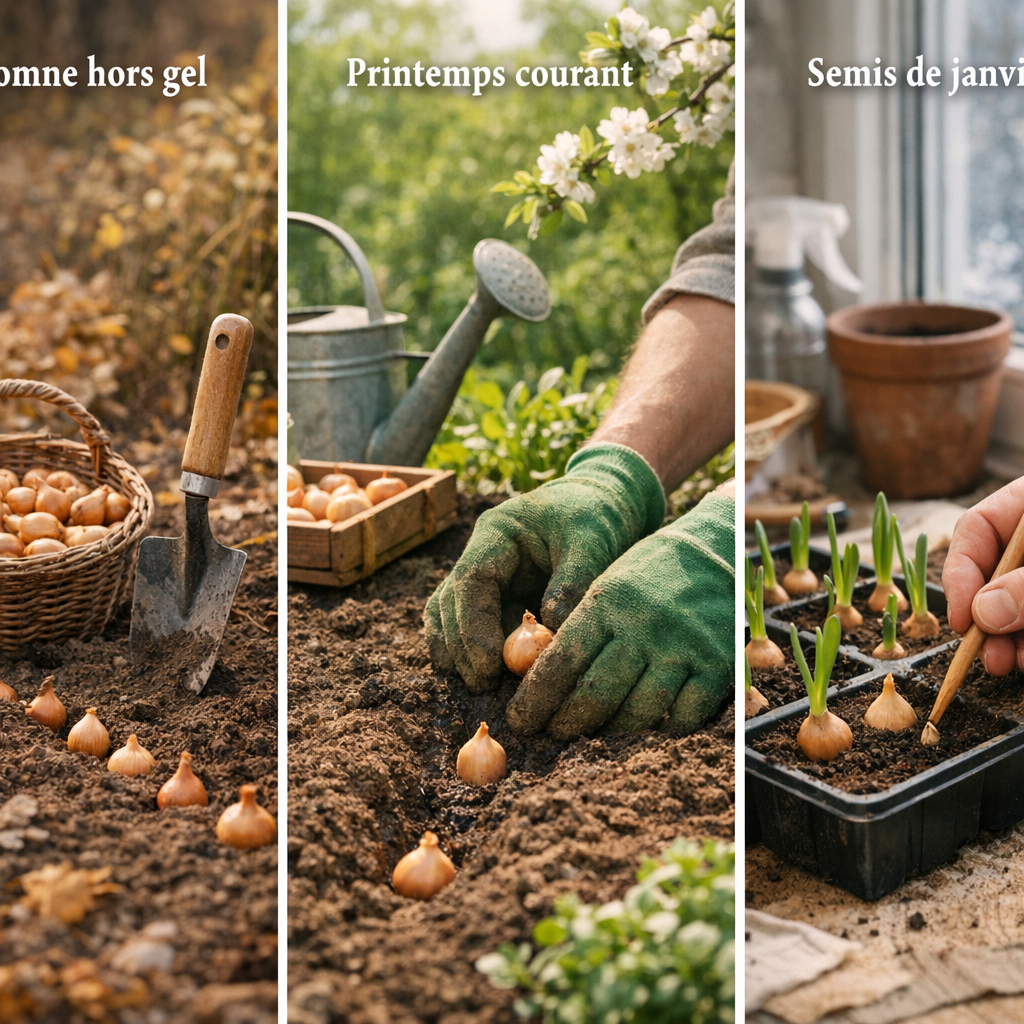 Les trois calendriers à connaître : automne hors gel, printemps courant, semis de janvier