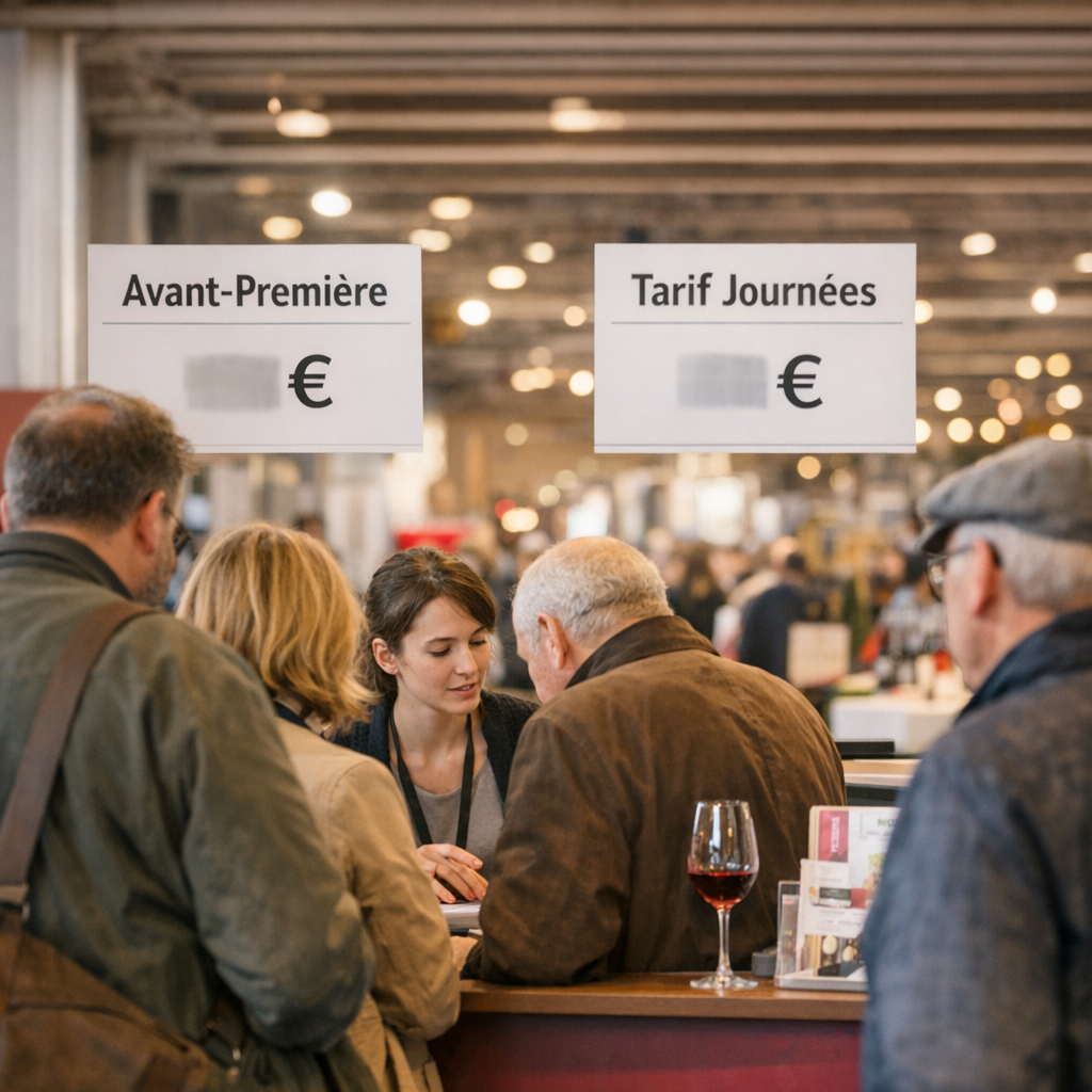 Quel est le prix d'entrée du Salon des Vignerons Indépendants à Paris, et varie-t-il selon l'avant-première ou les jours