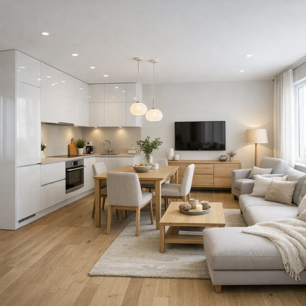 Comment aménager un Salon séjour Cuisine Ouverte de 40 m² ?
