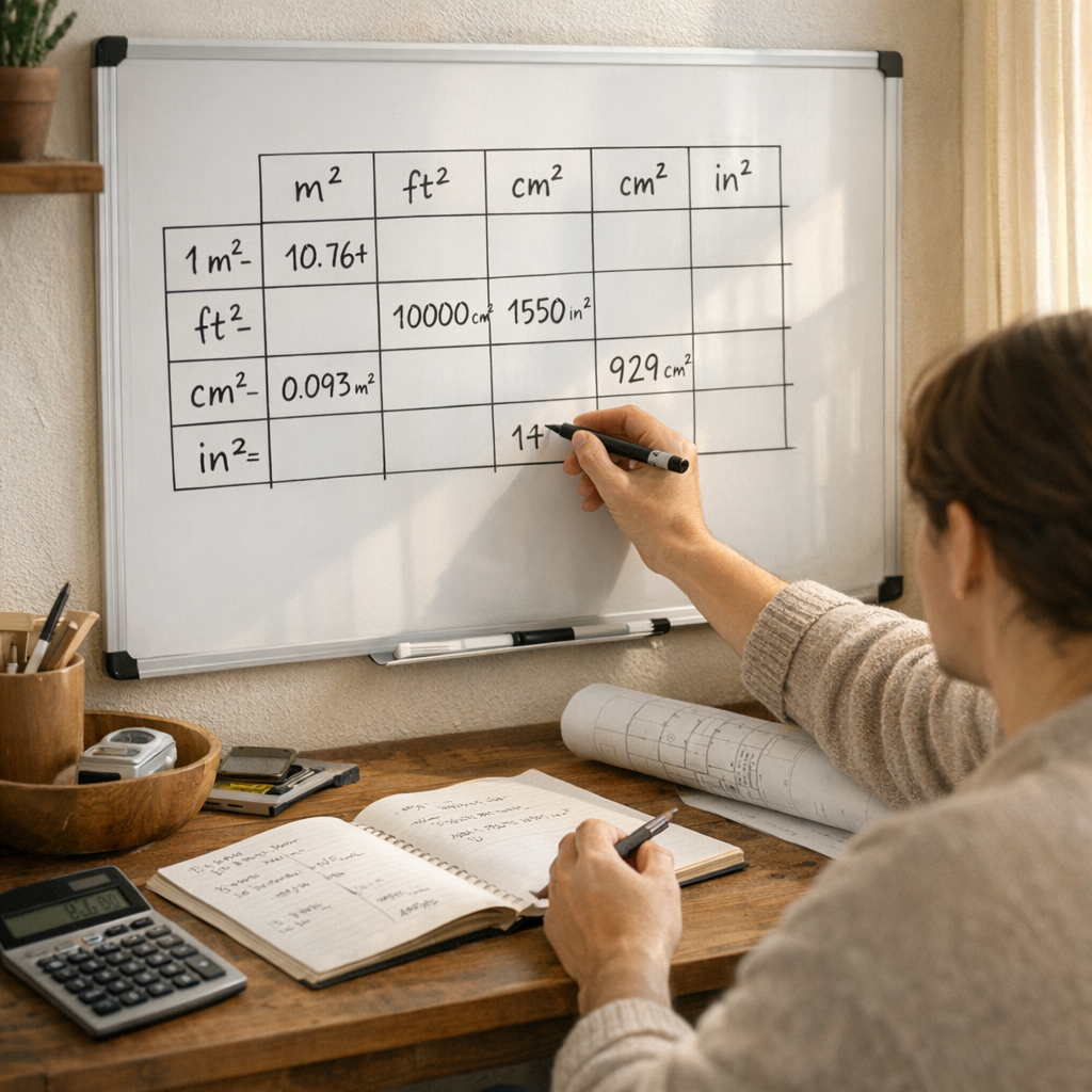 Comment convertir une surface facilement avec un tableau