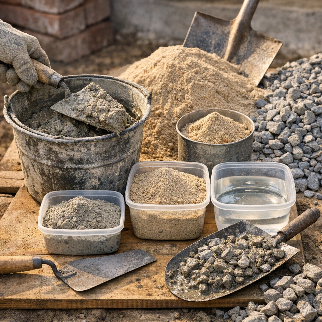 Comment faire du mortier sans confondre la recette avec celle du béton