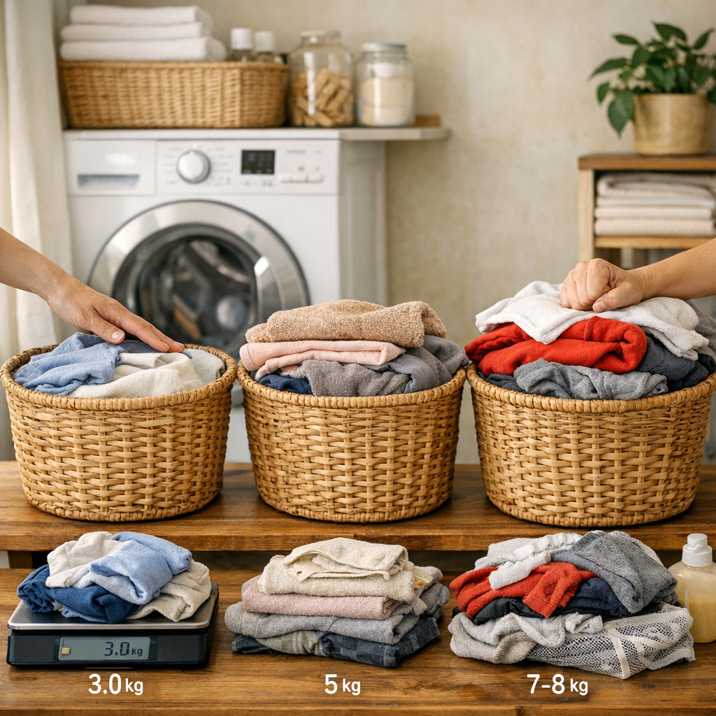 Combien de linge mettre dans une machine : la méthode simple en 3 repères