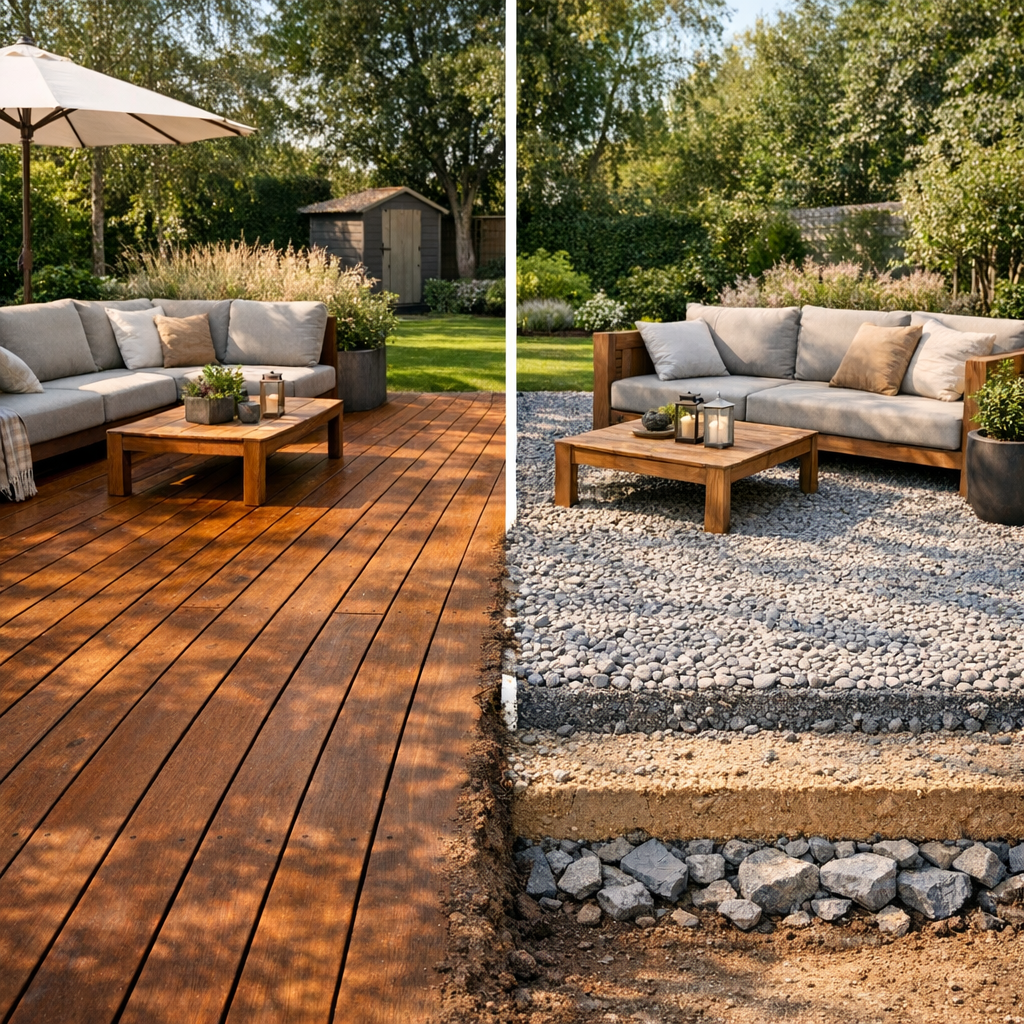 Faut-il choisir une Terrasse en Bois ou en gravier ?