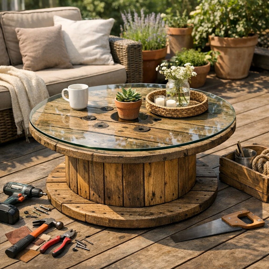 Comment Transformer un touret en Table de jardin fiable