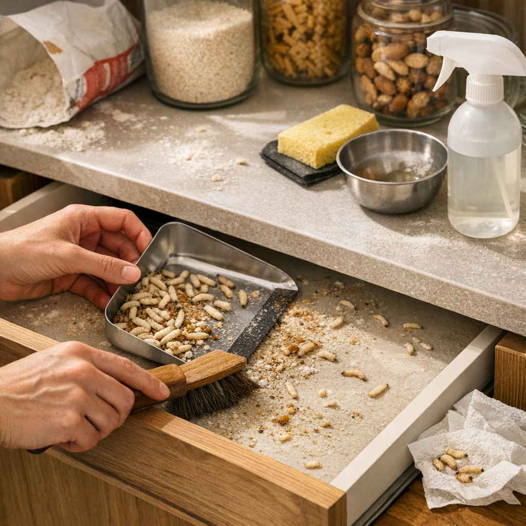 Que faire tout de suite pour se débarrasser des vers blancs dans la cuisine ?